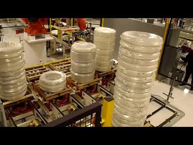 automatic coil Palletizing +pallet stacking machine | FHOPE