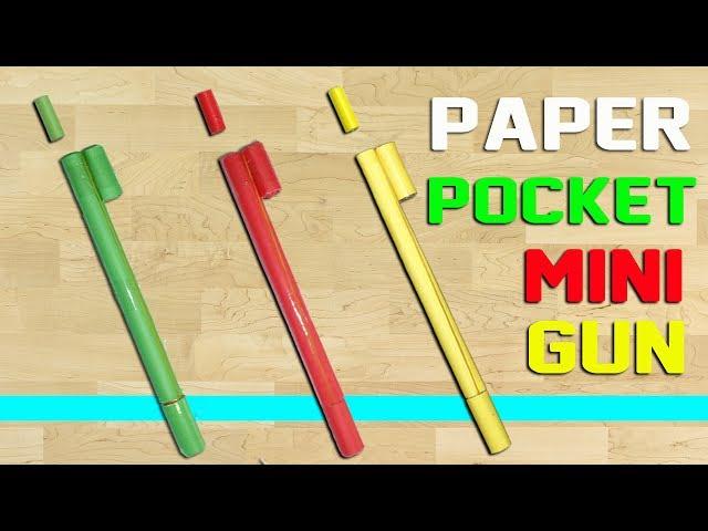 Paper Pocket Mini Gun Making That Shoots Paper Bullets || Rubber Band Powered.