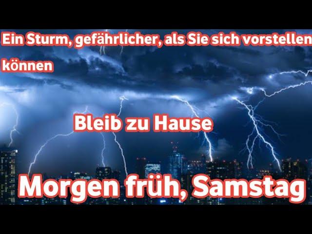 Maximale Warnung: Ein sehr schwerer Sturm wird diese Gebiete in wenigen Stunden treffen