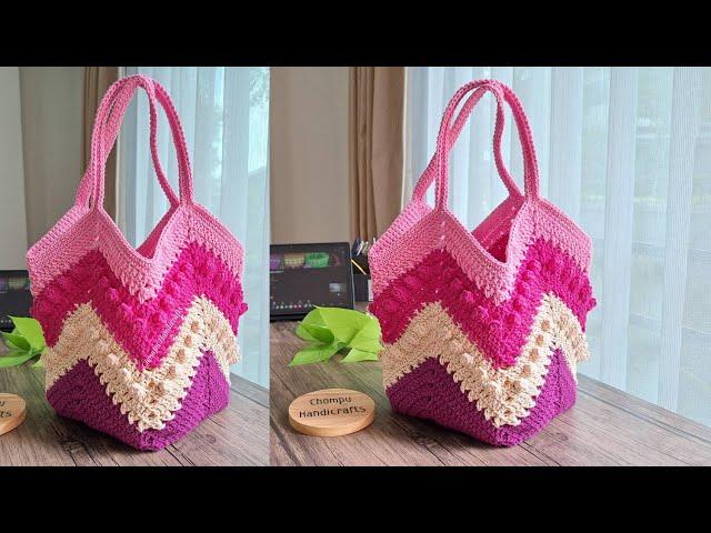Incredible! Super Neat Crochet Bag Tutorial | Beginner friendly! | Chompu Handicrafts