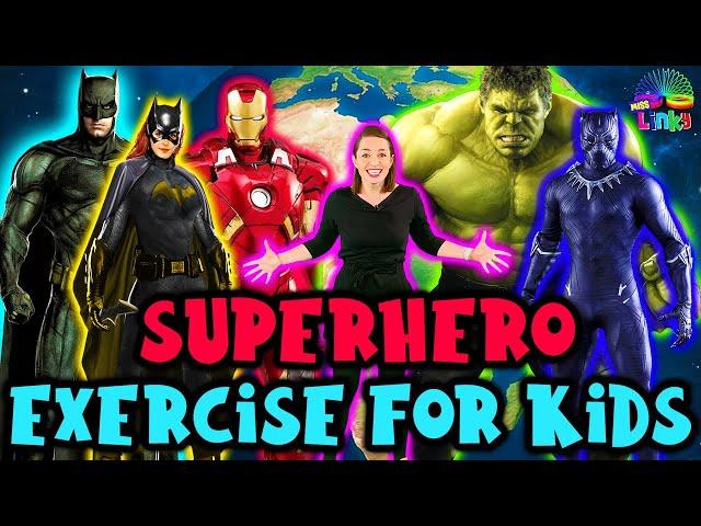 SuperHero Exercise for Kids | Learn About Recycling And Looking after Earth | Indoor Kids Workout