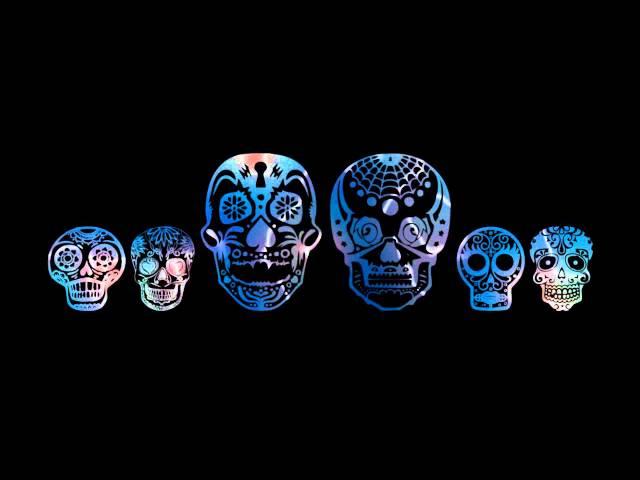 VJ LOOP Mexican Skull x6 solarise (free Vj Material)