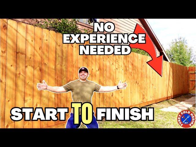 NO EXPERIENCE NEEDED on HOW TO BUILD a FENCE from START to FINISH | Gate Build and Fence Staining