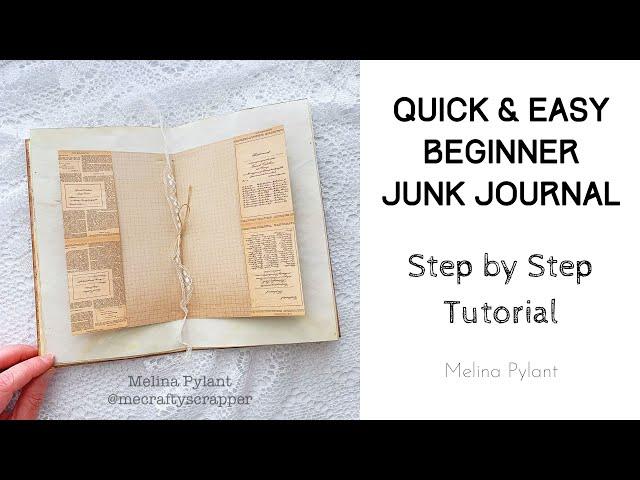 QUICK AND EASY BEGINNER JUNK JOURNAL | STEP BY STEP TUTORIAL | YOU CAN DO THIS!