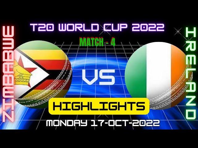 Summary Highlights of Ireland vs Zimbabwe T20 Worldcup #cricket #irevszim