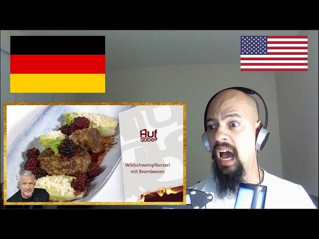 American Reacts To Alexander Herrmann | Wildschweinpflanzerl mit Brombeeren | German Video