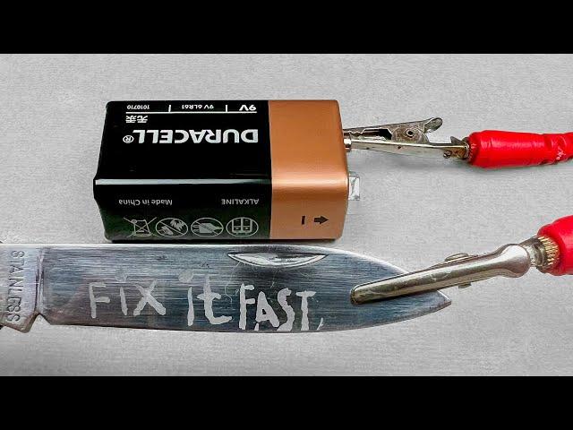 Engrave metal with a simple battery!  You will thank me all your life