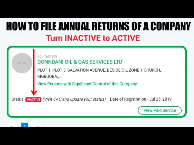 How to File Company Limited Annual Returns on CAC