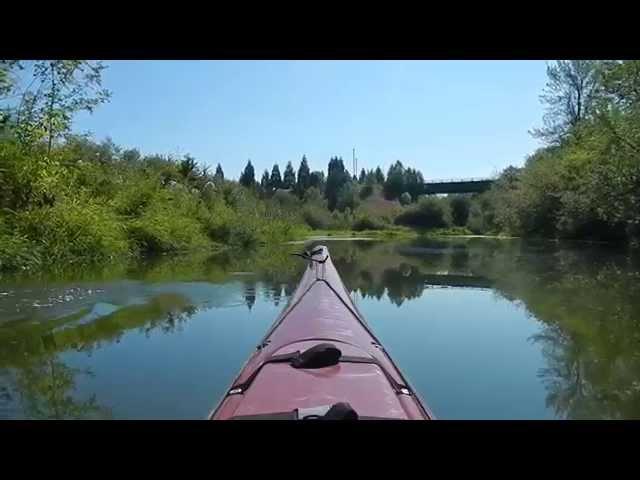 Kayaking Columbia Slough, Oregon