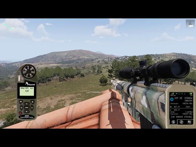 ArmA3 - ACE3 - Long range sniping with advanced ballistics + preperation