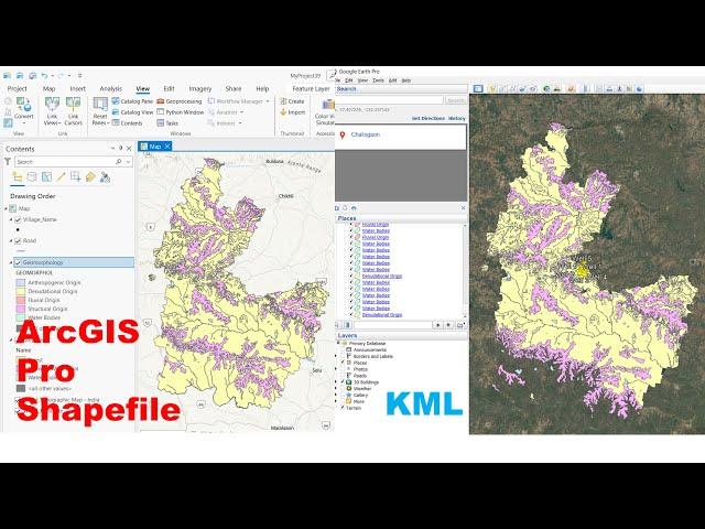 How to Convert ArcGIS Pro shapefile into Google Earth Pro kml File