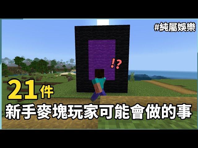 純屬娛樂 | 21件Minecraft新手可能會做的事？