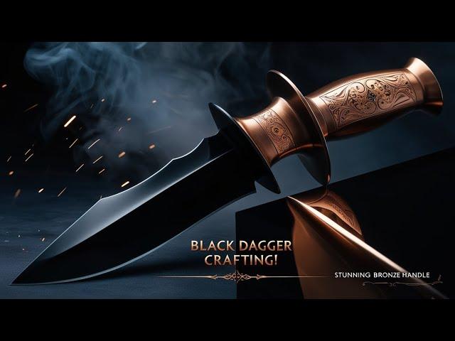 Crafting a Sleek Black Dagger with a Stunning Bronze Handle