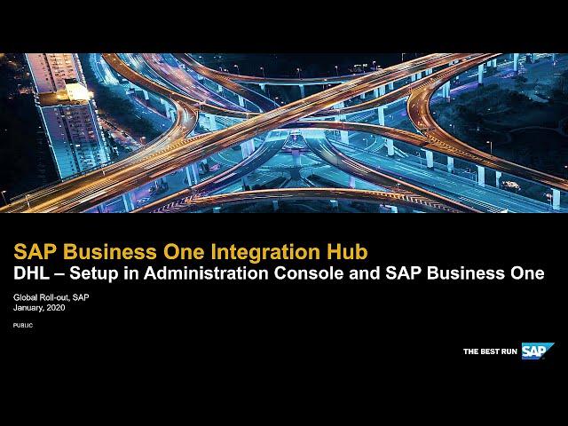 SAP Business One Integration Hub: DHL Template Setup