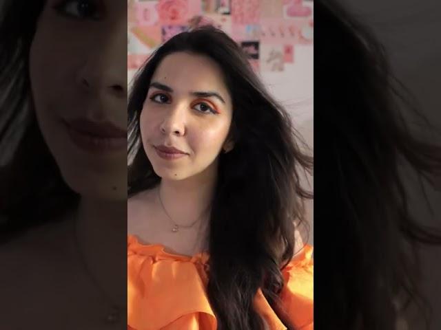 *VIRAL* Makeup Transformation! Summer Orange Pop   | Heli Ved #Shorts