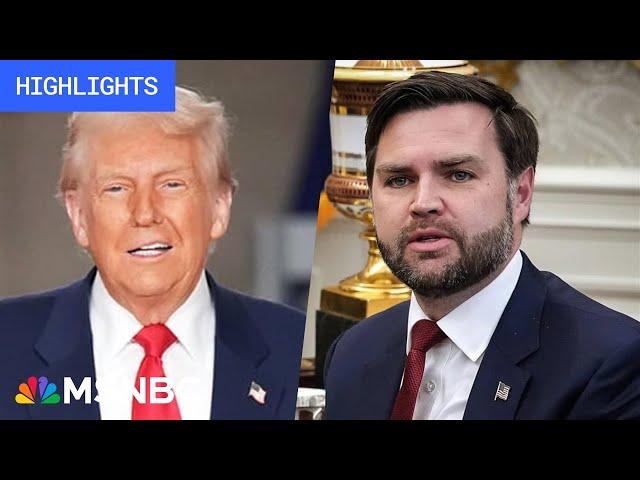 Trump attacks political enemies, Vance booed: Trump’s First 100 Days - Day 54 | MSNBC Highlights