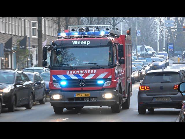 [GRIP 1] Prio 1 veel brandweer met spoed onderweg naar zeer grote brand in Amsterdam