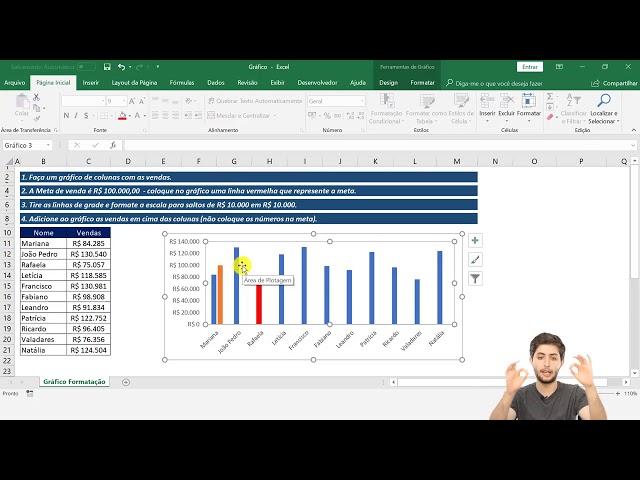 Como fazer gráfico de coluna no Excel - Passo a Passo completo