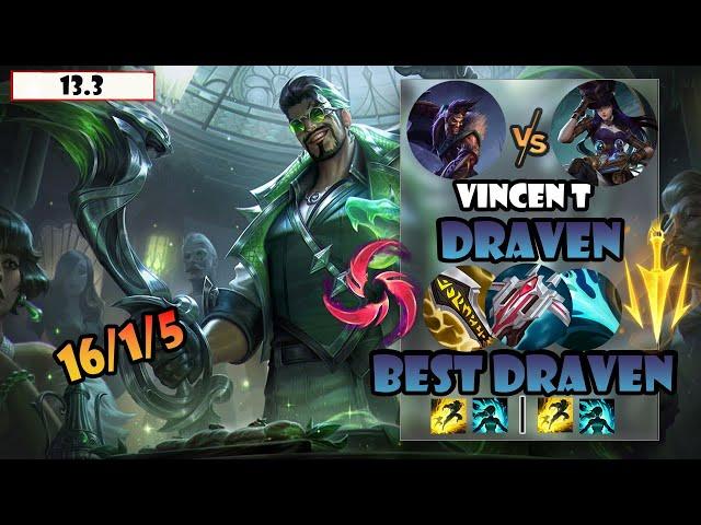 ENG SUB【Vincent Draven】S12 CN Best Draven Vs Caitlyn  | 16 Kills