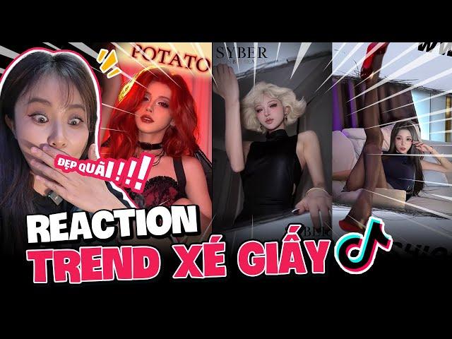 Reaction hot trend TikTok xé giấy biến hình đỉnh cao. MisThy không nhận ra người quen vì!?