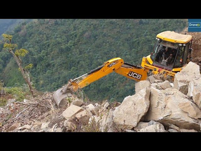 Scary Steep Slope-Rocky Mountain-Village Road Excavation