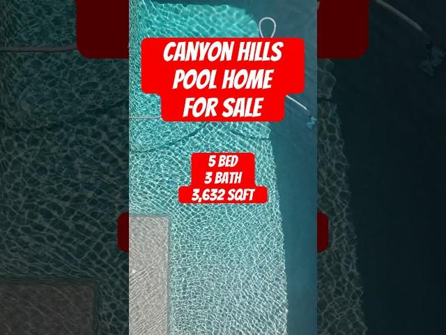 HUGE Canyon Hills Pool Home for sale! New to the market! Contact James Shelby 909-851-9208 to view!