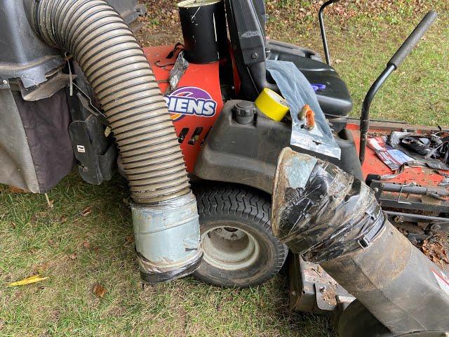 OldGuyDIY Fix Extend Lawn Mower Leaf Discharge Chute With $1 Plastic Paint Can Body Easy Open Unplug