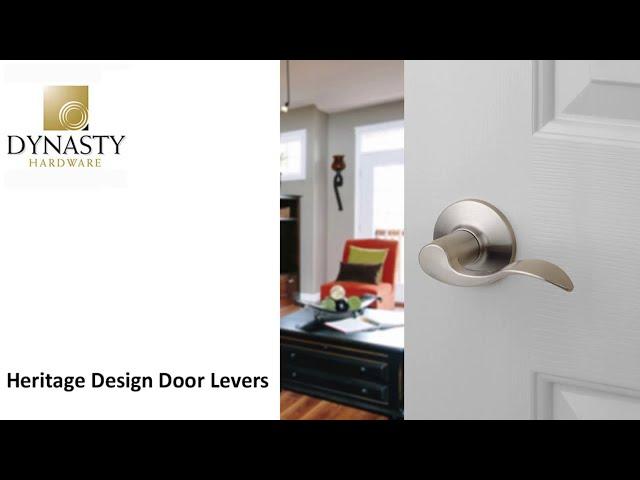 Dynasty Hardware Heritage Door Levers Satin Nickel