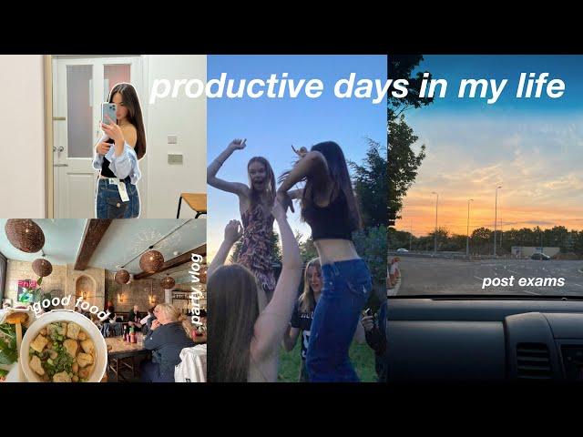 STUDY + POST EXAMS VLOG | final exam, gym motivation, Q+A & partying 