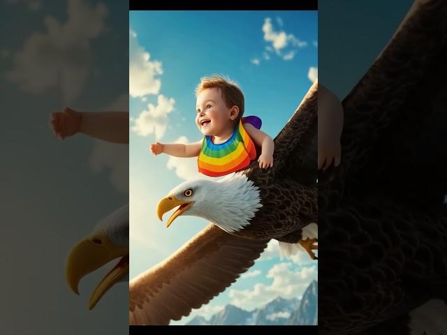 "Baby Rides an Eagle?!  The Most Epic Sky Adventure Ever!"