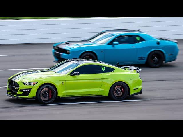 Showdown! Twin Turbo 426 Hellcat vs Built 2020 Shelby GT500 Roll Race!