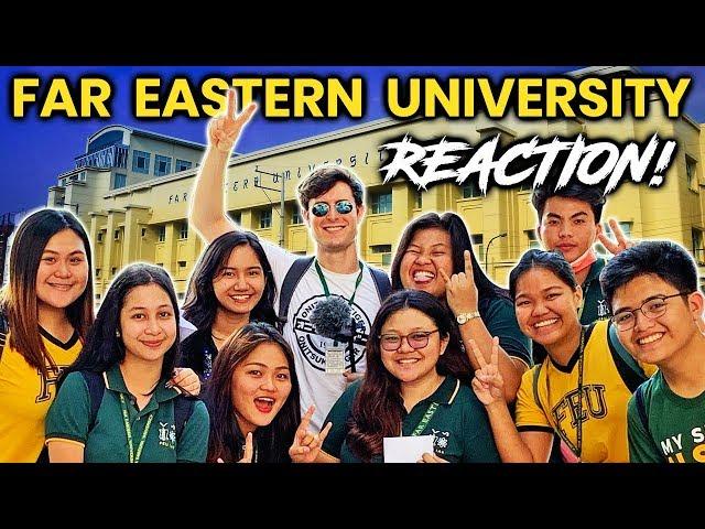 Foreigner Reacts to FAR EASTERN UNIVERSITY (FEU)! Filipino University Tour!