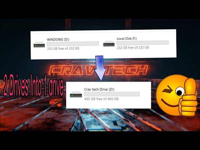 How to Merge 2 Drives to make 1 drive
