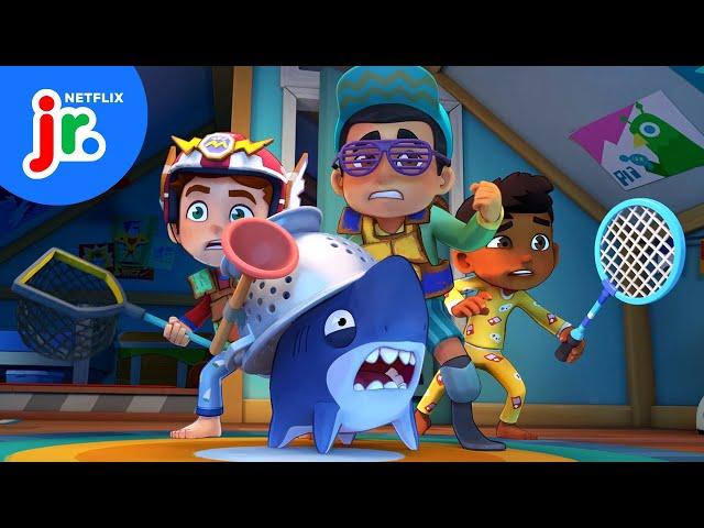 Sharkdog's Spookiest Showdowns!  Compilation | Sharkdog | Netflix Jr