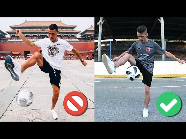 How to Do the Around the World ATW? TUTORIAL Football Freestyle