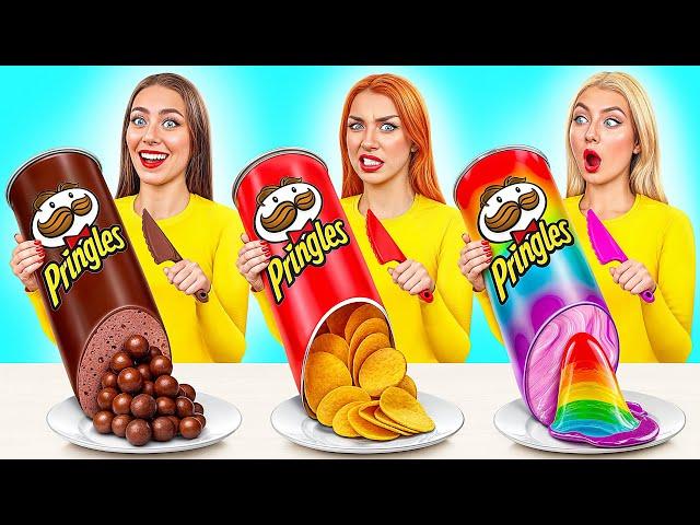 Gummy Food, Real Food vs Chocolate Food Challenge | Funny Moments by Candy DO