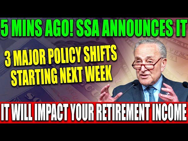 5 MINS AGO! SSA ANNOUNCES 3 MAJOR POLICY SHIFTS STARTING NEXT WEEK - SOCIAL SECURITY , SSI, SSDI &VA