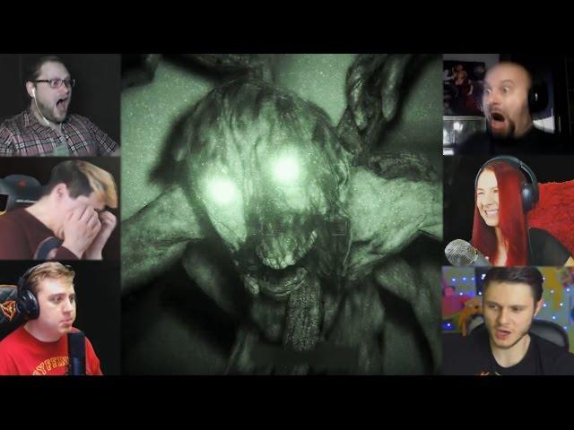 "Реакции Летсплейщиков" на Скример в Школе из Outlast 2