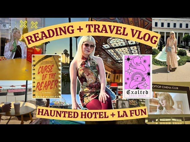 staying in a haunted hotel ️ hollywood hills  horror books  vegan eats  los angeles reading vlog