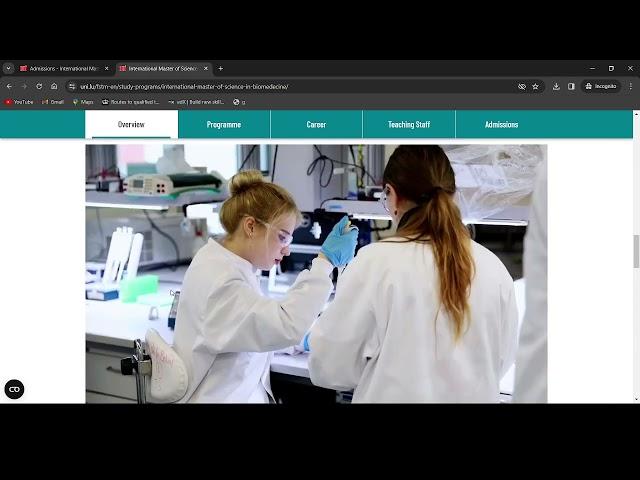 THE UNIVERSITY OF LUXEMBOURG INTERNATIONAL MASTERS IN BIOMEDICINE APPLICATION STEPS