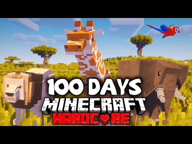 I Survived 100 Days In AFRICA Minecraft