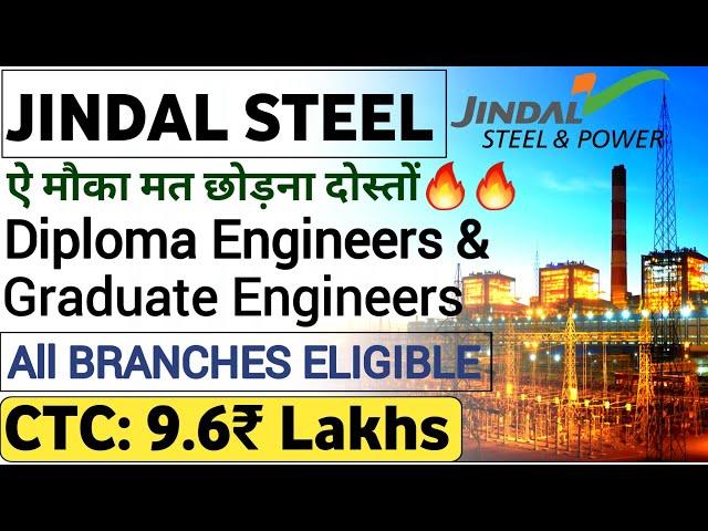 Jindal Steel Recruitment 2023 | Fresher | CTC: 9.6 Lakhs| Job Vacancy 2023 | Mnc Jobs | Naukari Wala