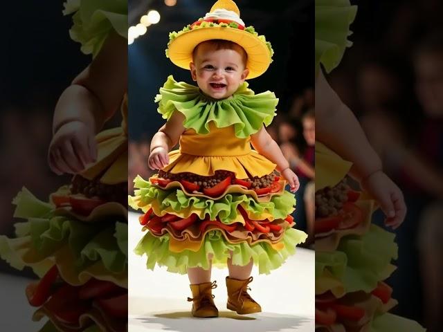Taco Toddler Takes the Runway: Adorable Baby Fashion Show! #cute #baby #cutebaby #aiart #cocomelon