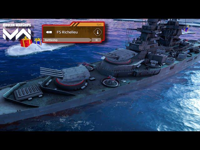 FS Richelieu New Epic Battleship in Modern Warships #modernwarships