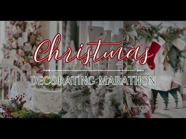 CHRISTMAS DECORATE WITH ME MARATHON // 2024 CHRISTMAS DECOR IDEAS // CHRISTMAS DECORATIONS