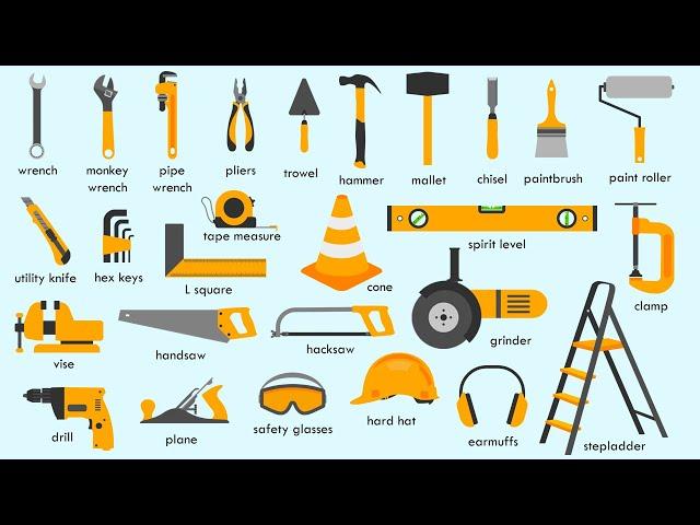 Tools Vocabulary | Learn Tools Names with Pictures