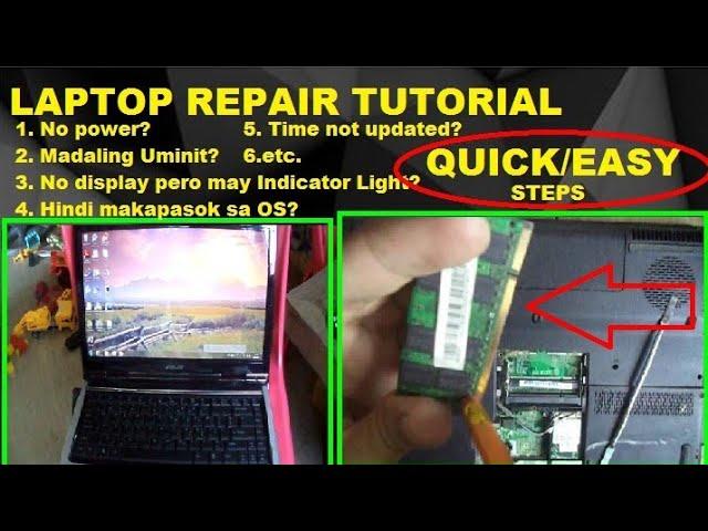 LAPTOP Repair Tutorial(TAGALOG)Easy steps to Fix Laptop!