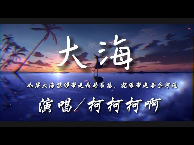 大海（柯柯吉他版）-柯柯柯啊『如果大海能够带走我的哀愁 就像带走每天河流』动态lyrics 高音质