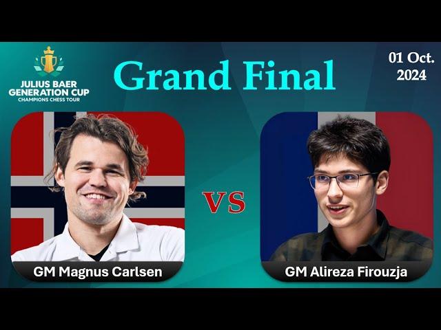 Julius Baer Generation Cup 2024 | Grand Final | Magnus vs Alireza | 01 Oct.