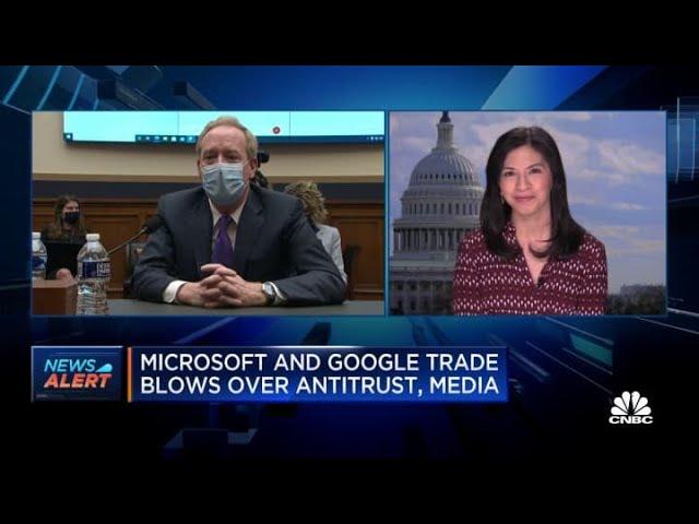 Microsoft, Google trade blows ahead of antitrust hearing